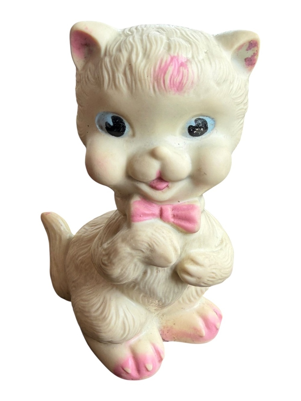 VTG 1960s Ledraplastic Italy Elephant Mark Kitten Cat Squeak Toy